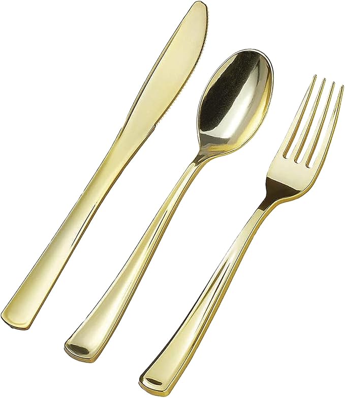 Nicole Fantini's Elegant Orchard Collection Party Dinner Sets: Economical Stylish Navy White &amp Gold Party Serving for 50 Person: Pieces