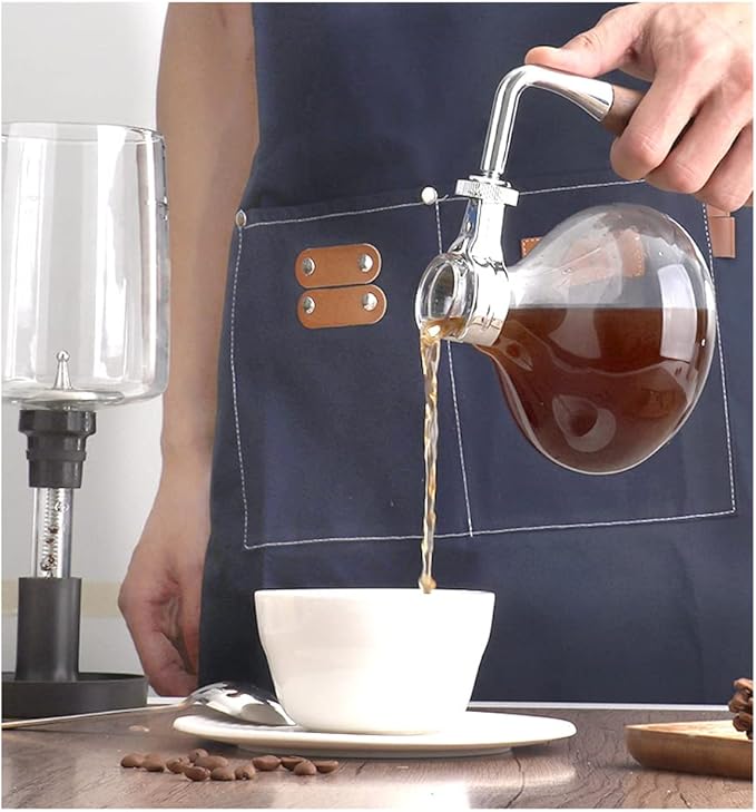 JITEM Cafetera Syphon Coffee Maker Manual Retro Vacuum Glass Siphon Pot Percolators 3-5 Cups Glass Tabletop Siphon Coffee Maker for Coffee or Tea