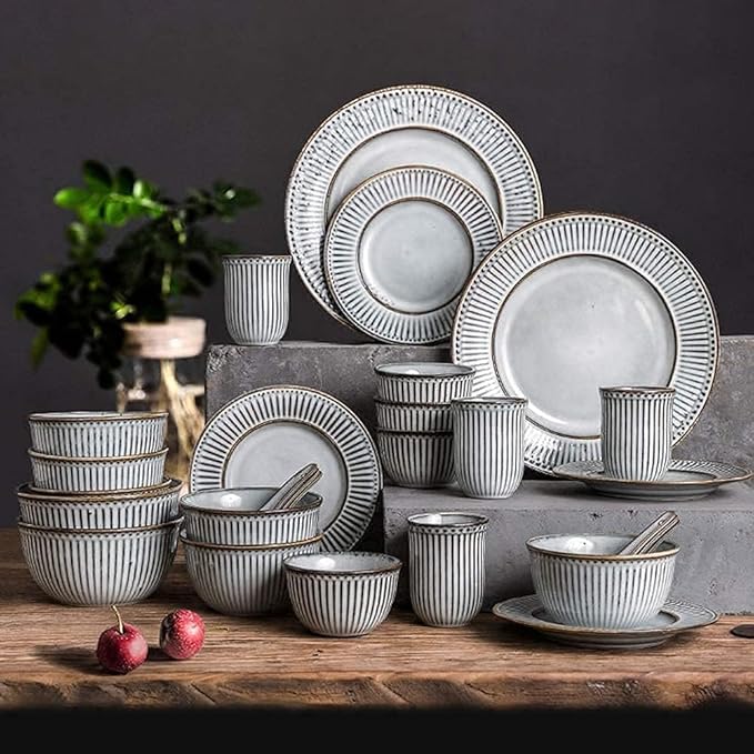 Dinnerware Set Dinnerware Sets 38-Piece Dinnerware Sets Chip Resistant Dishwasher Safe Fine Porcelain Plate And Bowl Sets For 4 5 6 People