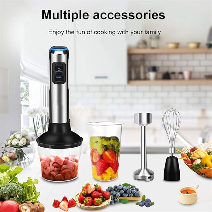 4 in 1 1500W Electric Stick Hand Blender Mixer Hand Immersion Egg Whisk Mixer Juicer Meat Grinder Food Processor