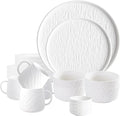 Matte Ceramic Dinnerware set with Mug for 4 20 Pieces Kitchen Plates and Bowls Set Porcelain Dish set for 4 Dishware Sets Stoneware Dinner Plates Set Platos de Cocina Vajilla