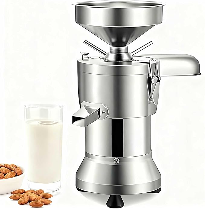 1100W Commercial Soy Milk Machine with Slag Separation 25KG/H Stainless Steel Automatic Grinder for Restaurants Canteens &amp Small Food Businesses