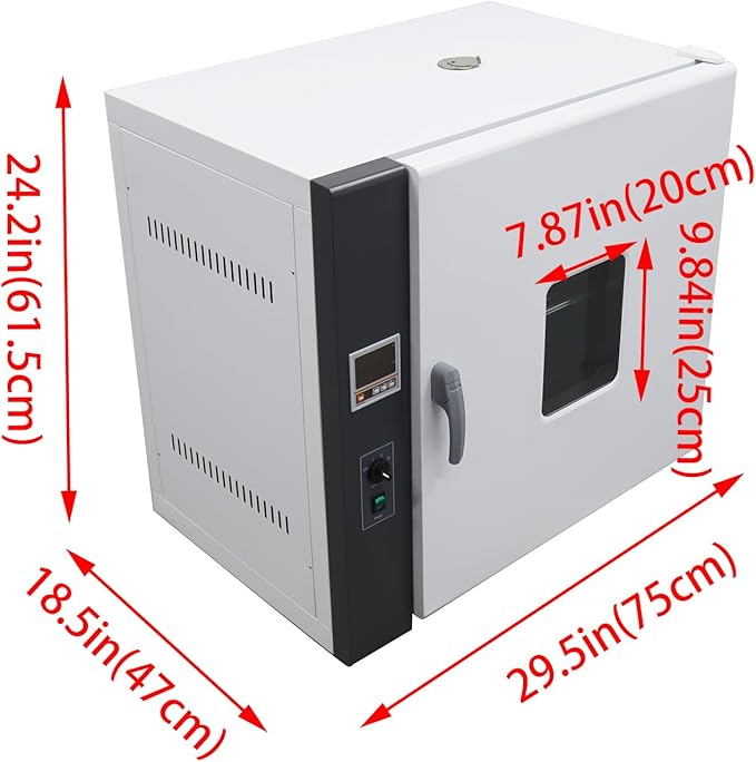 70L Lab Forced Air Convection Drying Oven Adjustable Fan Speed RT+50-572℉ Drying Oven Lab Industrial Digital Forced Drying Oven 110v 1.5KW