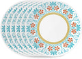 Corelle Global Collection Vitrelle 6-Piece Salad Plates Set Triple Layer Recycled Glass Lightweight Eco-Friendly 8-1/2-In Plates Set Terracotta Dreams