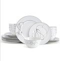 Mikasa Love Story Platinum Banded 24 Piece Dinnerware Set Service for 8