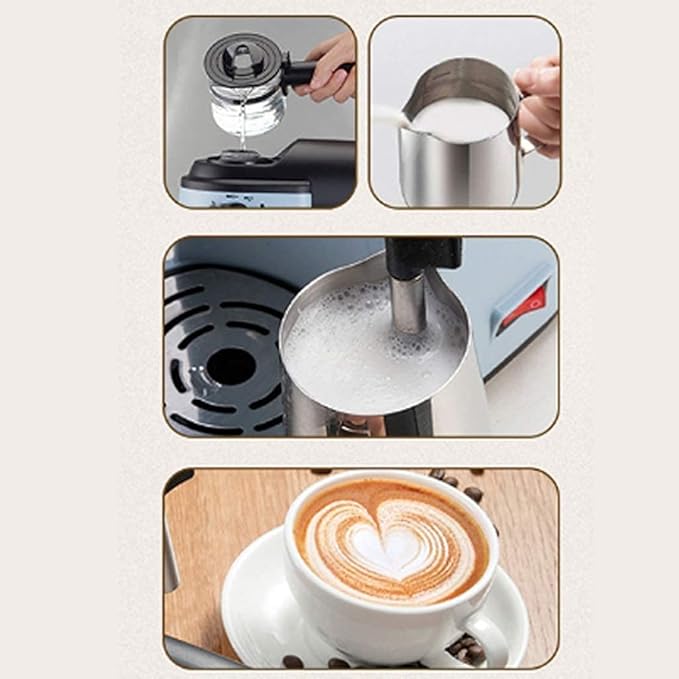 Coffee Maker Home Coffee Machine Italian Semi-automatic Pump Type Can Make Fancy Coffee Blue Coffee Machine