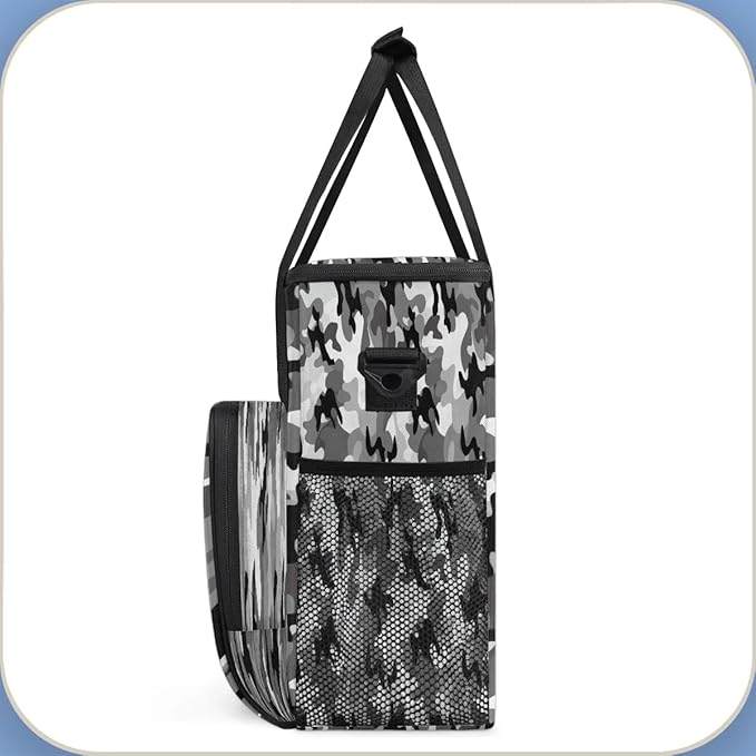 Camo Grey Coffee Maker Carrying Bag for Keurig K-Mini or K-Mini Plus Storage Portable Coffee Maker Travel Bag