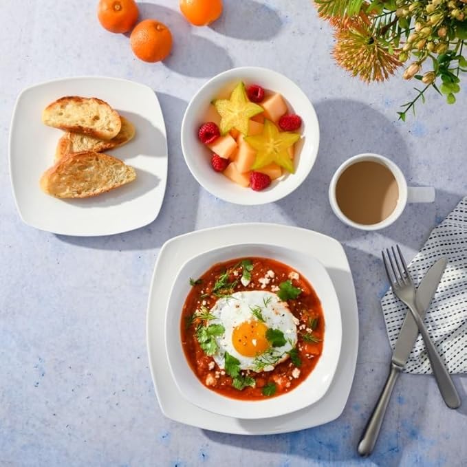 30-Piece Dinnerware Set Plate Bowl Water Cup Bowl Dish Household Round Dish Set