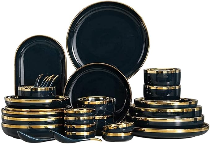 Dinnerware Sets for 2/4/6 - Dinner Plates/Sets - Plate Set - Nordic Style Dishes Set - Plates and Bowls for Home Kitchen and Dinning