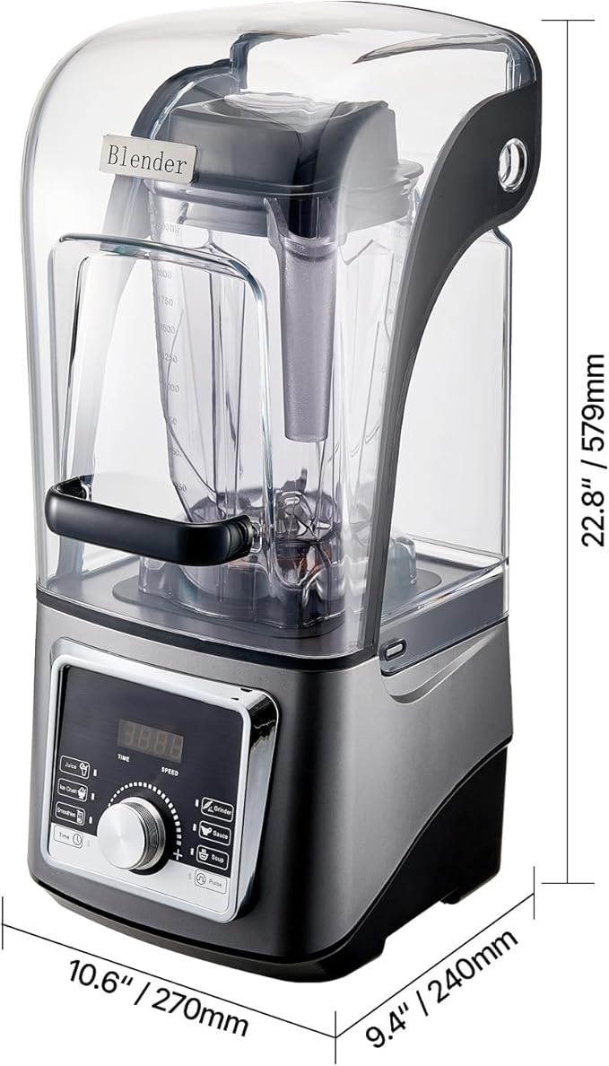 Happybuy 1400W Professional Blender for Smoothies 85 oz Capacity Multi-Functional Kitchen Blender with Noise Cover Perfect for Smoothies Milkshakes and Juices