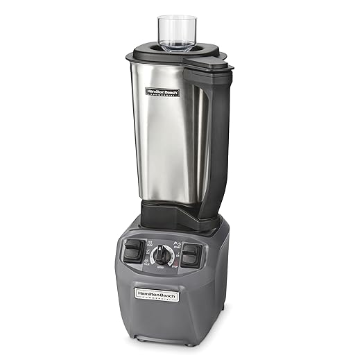 Hamilton Beach Commercial HBF510S Expeditor Stainless-Steel Culinary Food Blender 2.4 Horsepower 64 Ounce Capacity Variable Speed Chop Function NSF Certified