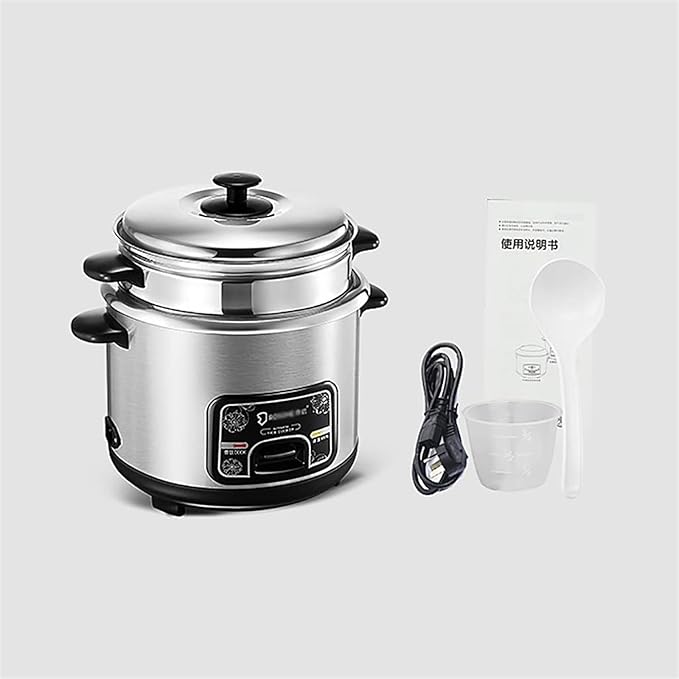 Rice Cooker - Rice Cooker With Steamer Basket 2/3/4/5L Home Intelligent Insulation Rice Cooker Multifunction Stainless Steel Inner Pot Rice Cooker With Spoon Steamer And Measuring Cup (Size : 4L-7
