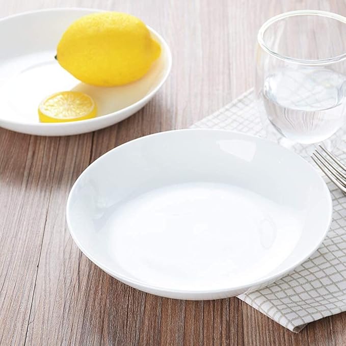 Fine Dinnerware Set10 Piece Dinnerware Set White Ceramics Dinner Set 4.5 Inch Dinners Plates 8 Inch Cereal Bowls Set Service for 6