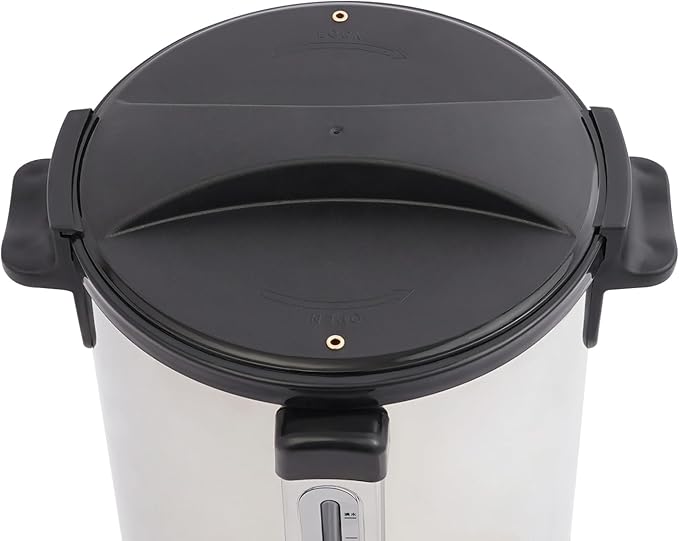 Commercial Coffee Maker 4.76 Gal 110V Stainless Steel Coffee Dispenser 1800W Hot Coffee Dispenser Adjustable Temperature Tabletop Hot Water Urn for Restaurant Office Meeting Room (Black)
