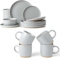 Famiware Milkyway Dinnerware Sets 16 Piece Dish Set Light Gray