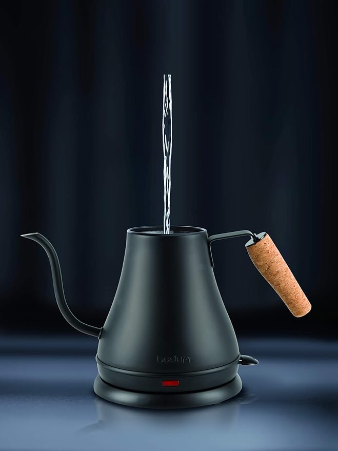 Bodum Electric Gooseneck Kettle (27 Ounce) and Bodum Pour Over Coffee Maker (.5 Liter) Bundle