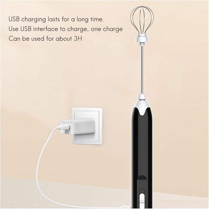USB Rechargeable Electric Blend er Mixer - Milk Frother Egg Beater Coffee Whisk Juice Stirrer Portable Handheld Kitchen Tool