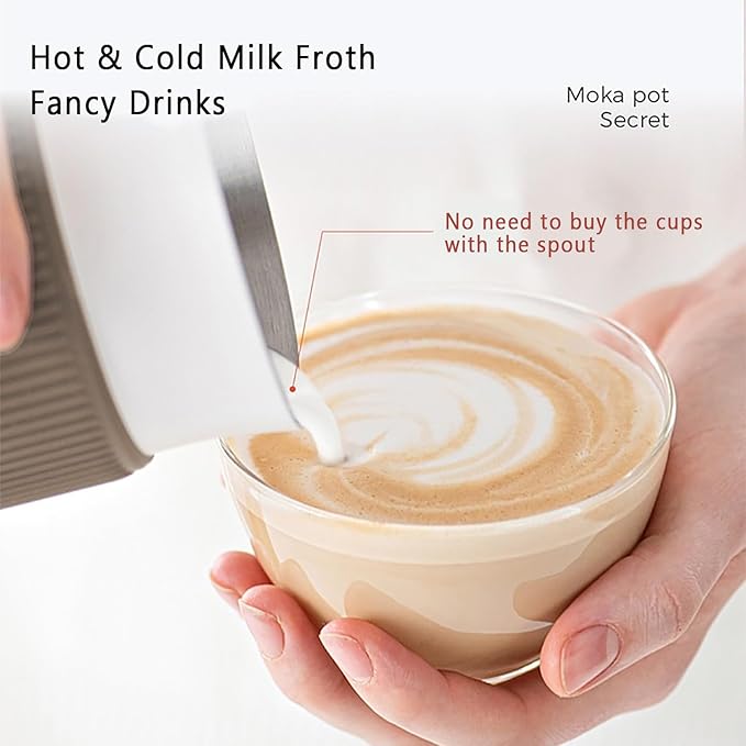 Coffee Maker Household Mini Automatic Milk Foaming Machine Coffee Maker Slow Extraction Coffee Machine with Mocha Pot Intelligent Temperature Control Function (Black)