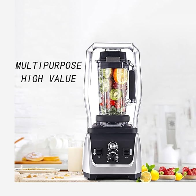 Milkshake Maker Machine2.5l 2300w Broken Wall Ice Blender 6 Leaf Wolf Tooth Knife Mute With Hood Double Bearing Sealing Ring For Milkshakes Smoothies Fried Beans