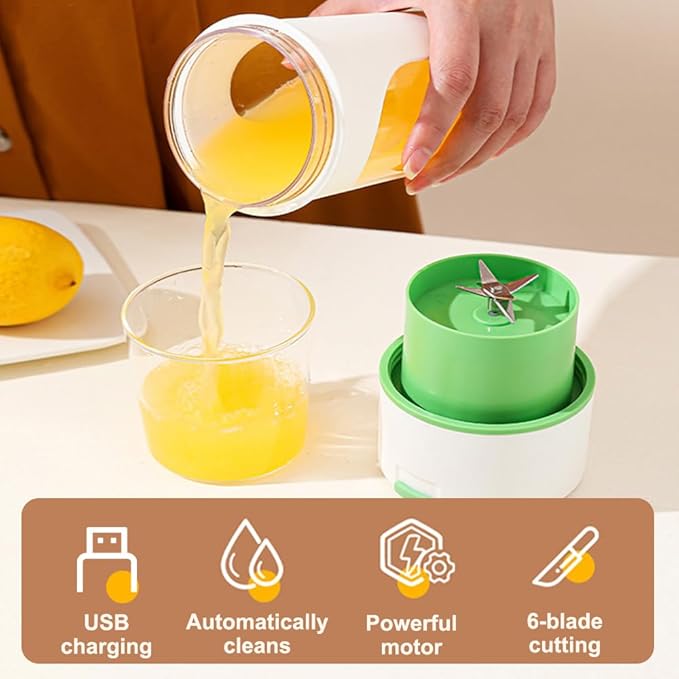 Personal Blender 480ml Small Blenders with 6-Blade Surround Blade for Home Sport Office Camping