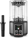 CRANDDI Commercial Blender for Crushing Ice Chopping Grinding Blending 1500W 80oz Blender with Tamper and Removable Soundproof Cover K85 (Grey)