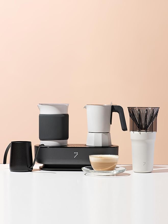 SEVEN&ampME Fancy coffee machine semi-automatic home office travel milk frother all-in-one machine Mocha pot Italian electric milk frother coffee maker