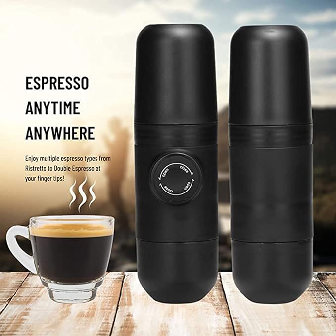 Coffee Maker Portable Coffee Machine 70ML Pressure Espresso Manual Handheld Pots for Car Travel Camping Hiking Home Office