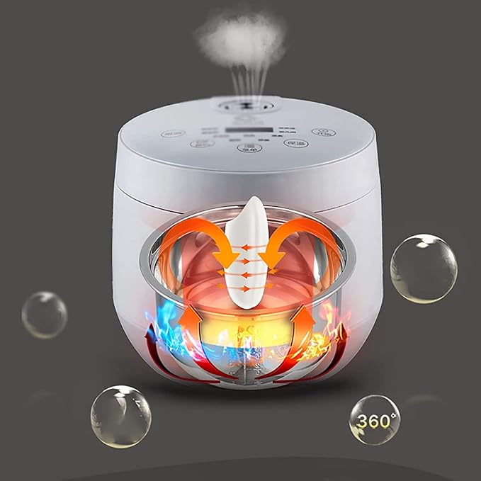 Rice Cooker &amp Steamer 2L Large Capacity Thickened 304 Stainless Steel Non-Stick Inner for Family Dormitory for 1~4 People Rice Cooker