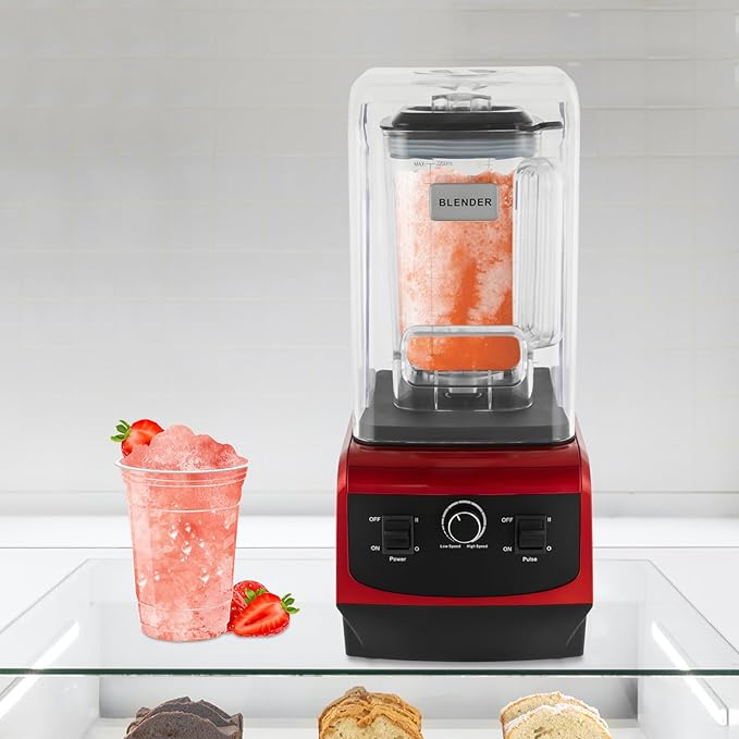 Professional Blender Slushy Machine 110V Commercial Grade Home Bar Blender with 74.4Oz Container Stainless Steel Smoothie Frozen Drink Maker for Smoothies Ice Crushing Shakes Juices Drinks