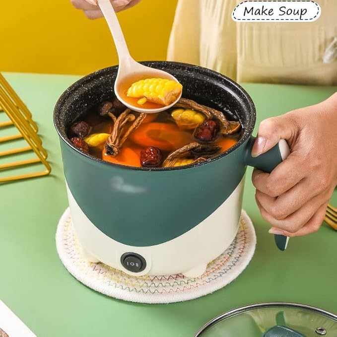Household Electric Cooking Machine 1-2 People Hot Pot Single/Double Layer Non-Stick Pan Multifunction Electric Rice Cooker (Color : B Size : One Size) (B One Size)