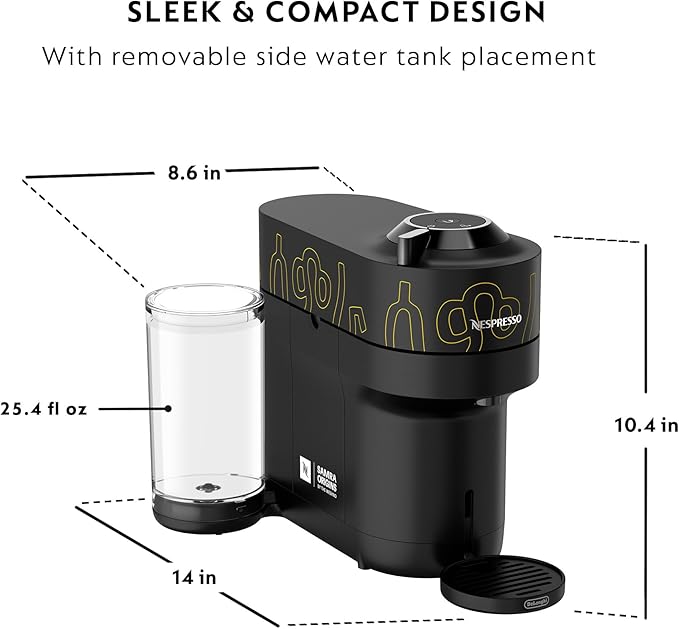 Nespresso Vertuo Pop+ Coffee and Espresso Maker by De'Longhi Samra Origins by The Weeknd Aeroccino3 Milk Frother and Togetherness Blend Double Espresso Light Roast 20-Count Coffee Pods