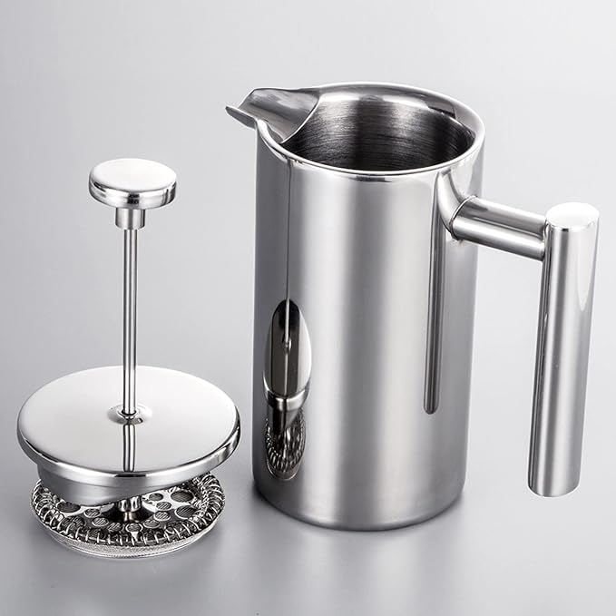 TARSHYRY French Press Coffee 350ml 800ml 1000ml French Press Coffee Maker Stainless Steel Double Walled Insulated Coffee Maker Pot Dishwasher Coffee Pot (800ml)