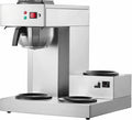 12 Cup Drip Coffee Maker with 3 Carafes &amp Warmers - Commercial Coffee Brewer for Office Restaurant Home - Stainless Steel