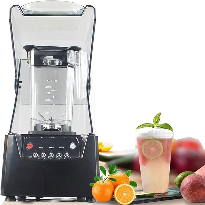 Blender for Shakes and SmoothiesSuper Quiet Commercial Blender with Soundproof Enclosure2200W5 Functions for Smoothiesfor SmoothiesIce and Frozens Fruit