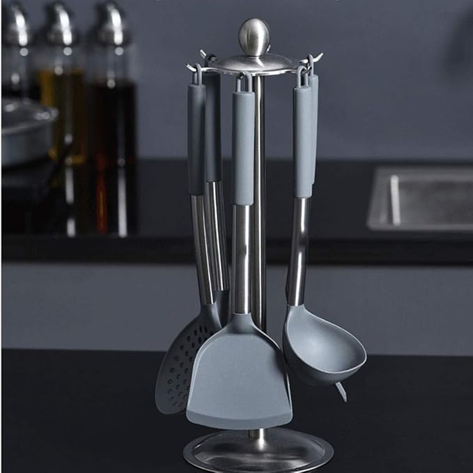 Hot Cookware 6 Piece Heat Resistant Scratch Resistant Silicone Cookware Set Silicone Shovel Spoon Set Combination