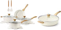 SENSARTE 13-Piece Nonstick Ceramic Cookware Set12 Inch Large Deep Frying Pan with Lid