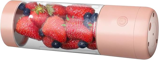 Zerodis Portable Blender High Speed Rotation Multifunctional USB Electric Juicer for Home Travel 400ml Juice Extractor with travel blender for fruits and vegetables (Double-edged)
