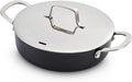Alva Maestro 3.5-Qt Nonstick Ceramic Sauté Pan with Lid – Black | No PTFE PFOA or PFAS | Induction &amp Oven Safe | Even-Heating Easy-Clean Everyday Pan for Searing &amp One-Pan Meals