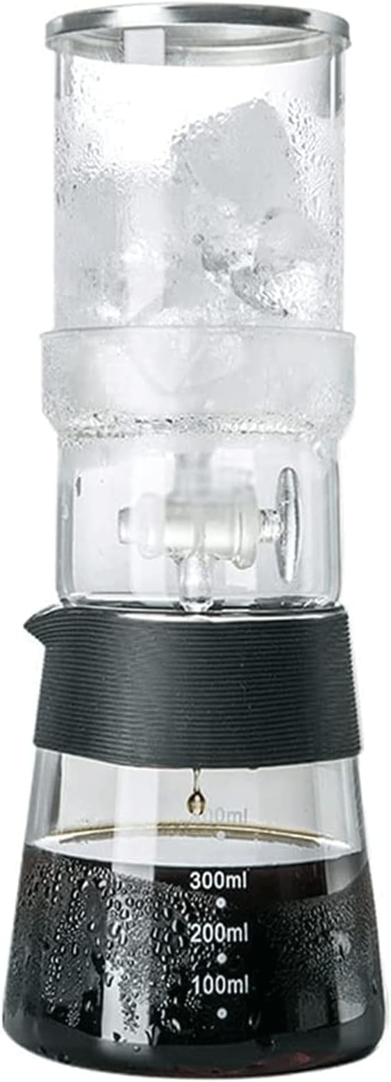 Habiba Iced Drip Coffee Maker Modern Cold Brew Coffee Maker 13.5oz/400ML Iced Drip Coffee Maker Coffee Maker with Adjustable Dripper ＆ Stainless Steel Filter Reusable
