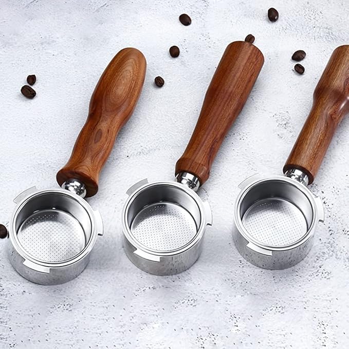 Coffee PortafilterBottomless Coffee Handle 51mm Three-Ear Coffee Machine Handle Compatible with Dongling Espresso Machine Stainless Steel Handle Coffee Utensils Coffee Handle (Color : E) (Color :