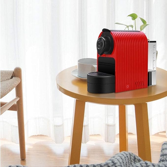 Automatic Brewing Coffee Grinder Household Portable Coffee Machine Automatic Small Grinding Integrated Italian Office Grinder Juice Machine (Color : Rojo)
