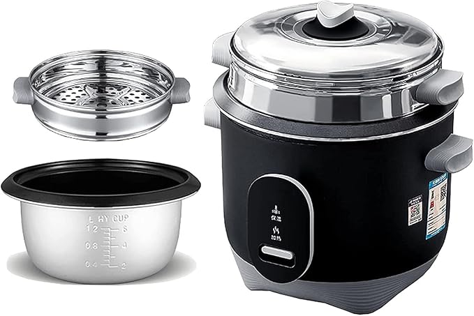 Portable rice cookerRice Cooker with Steamer Home Old Fashioned Rice Cooker Automatic Thermal InsulationNon-Stick Innerfor 1-8 People (5L)