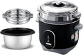 Portable rice cookerRice Cooker with Steamer Home Old Fashioned Rice Cooker Automatic Thermal InsulationNon-Stick Innerfor 1-8 People (5L)