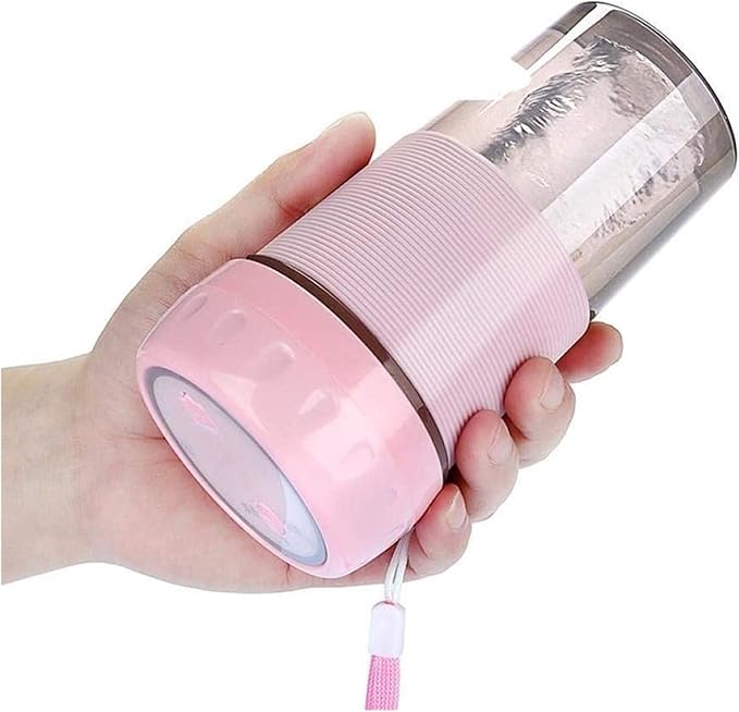 Portable Blender Smoothie Blenders Personal Size Blender USB Rechargeable Smoothies and Shakes Juicer Cup 1300mAh Battery Strong Power Pink (Color : A) (B)
