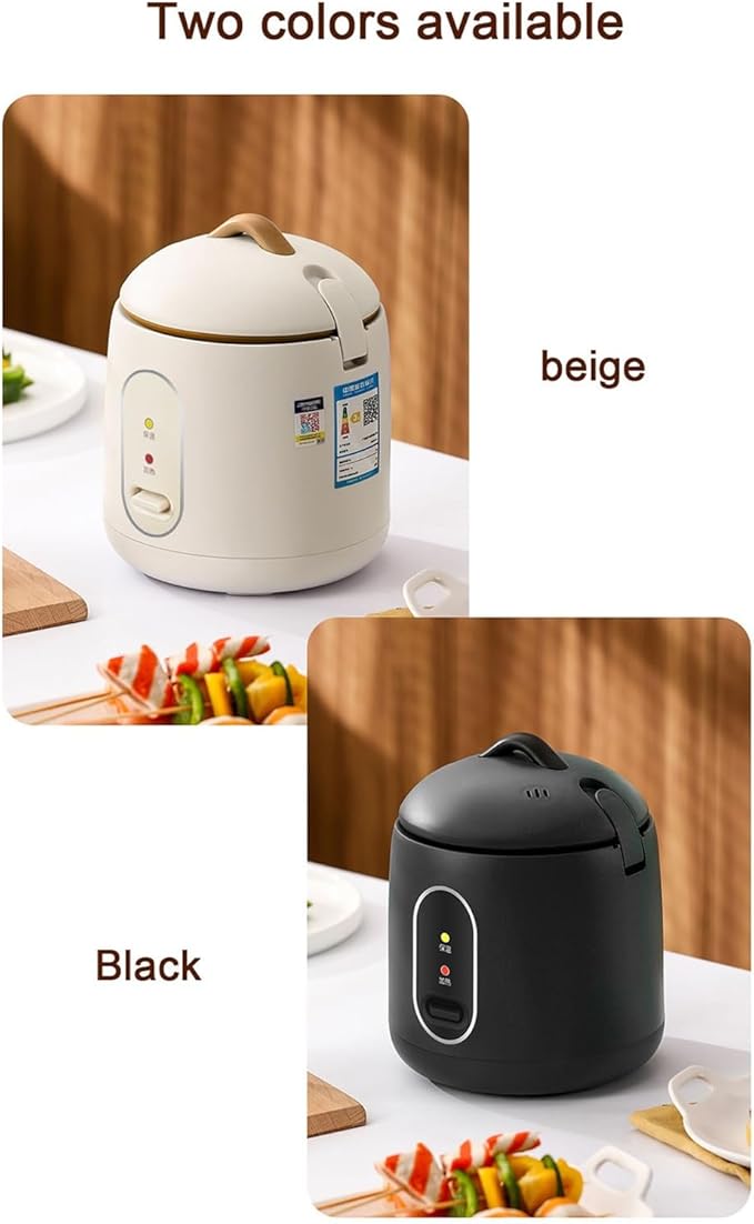 GRFIT 1.2L Mini Electric Rice Cooker Multi-Function 1-2 People Porridge Soup Small Cooking Machine Non-Stick Food Steamer (Color : A)