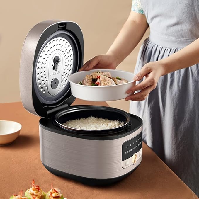 3-liter Household Rice Cooker Large Capacity 12-hour Preset Timer Non-stick Liner Removable Inner Lid Multi-function Electric Cooker