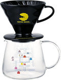 HARIO V60 Ceramic Dripper Set with PAC-MAN