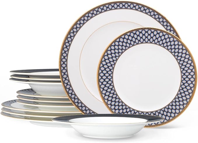 Noritake Blueshire 12-Piece Dinnerware Set Service for 4