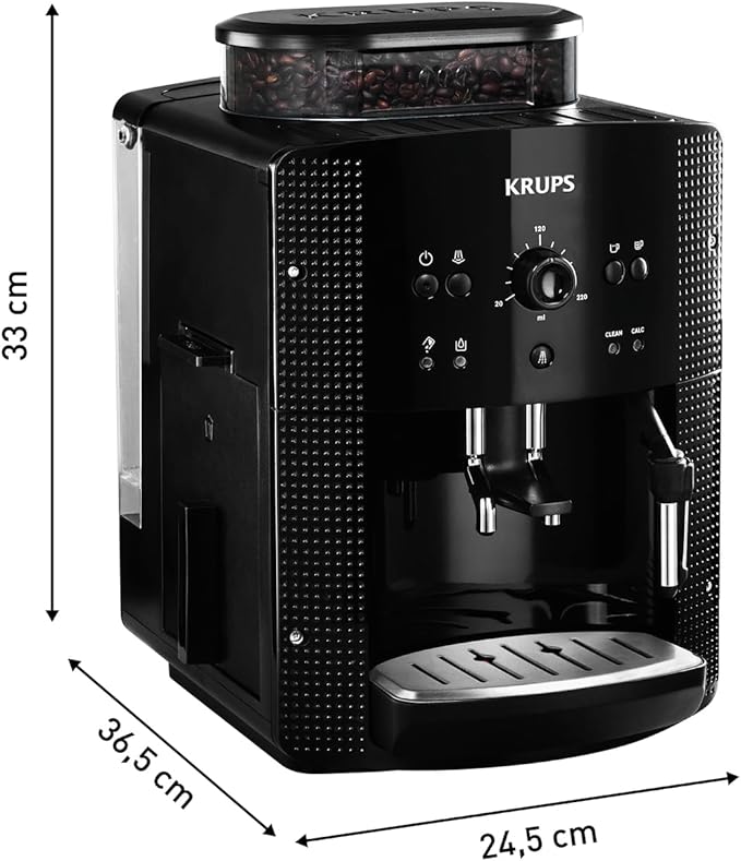 KRUPS Automatic Coffee Machine 1.8 l 15 bar CappuccinoPlus nozzle) black by Krups