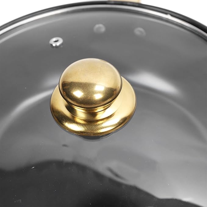 Focket Stainless Steel Cookware Set Nonstick Frying Pan with Glass Lid for Home Kitchen Induction Cooker Restaurant Restaurant (#1)